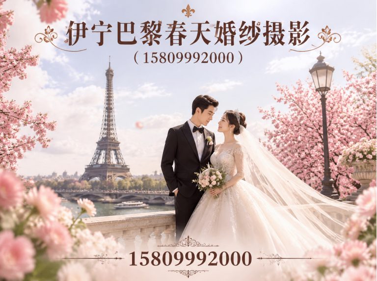 巩留县伊宁巴黎春天婚纱摄影展示图